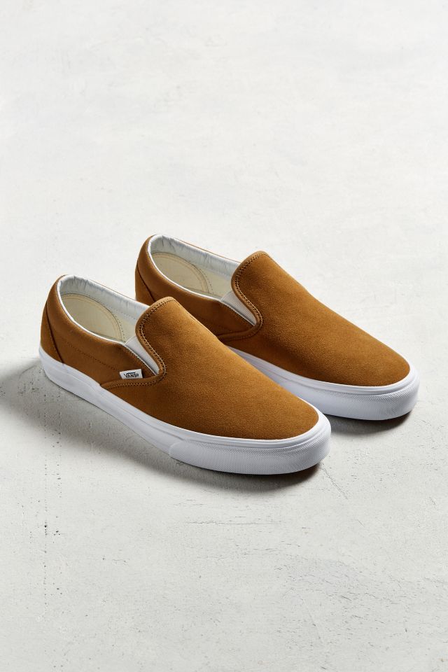 Vans Classic Slip-On Bronze Suede Sneaker #1