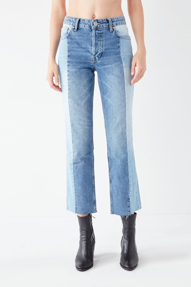 BDG High-Rise Straight + Narrow Jean - Two-Tone Denim