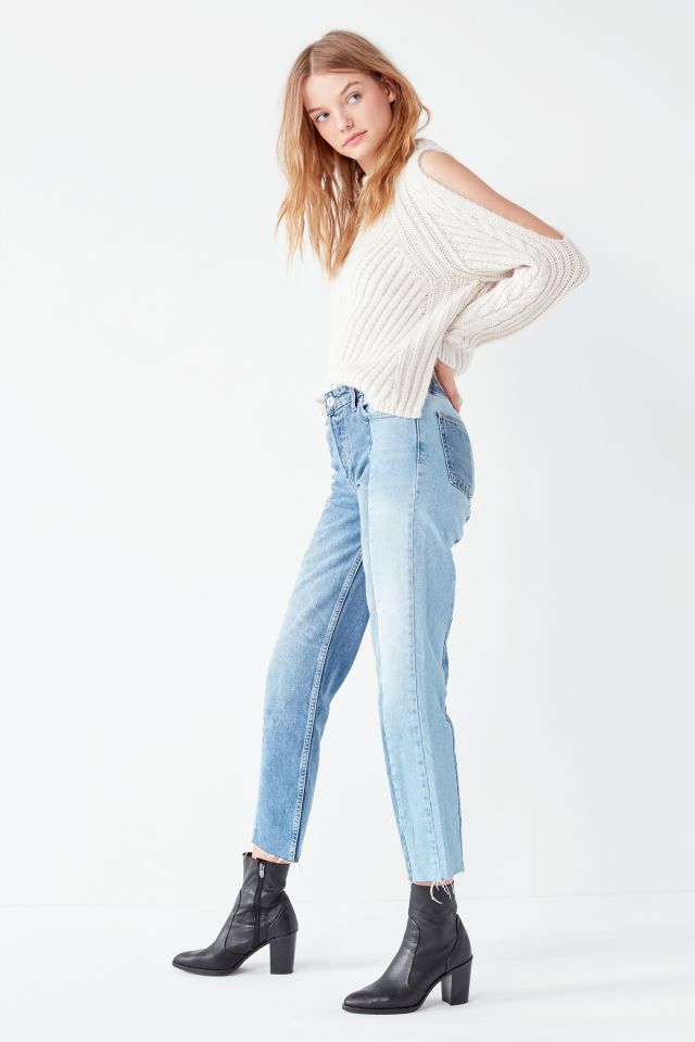 BDG High-Rise Straight + Narrow Jean - Two-Tone Denim #3