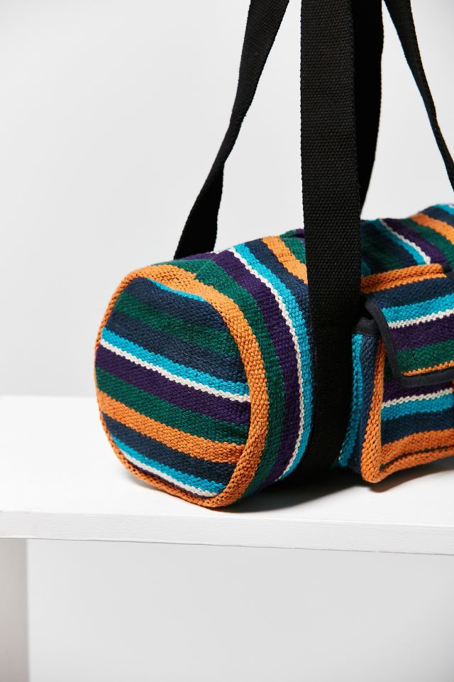 Striped Mini Duffel Bag #4