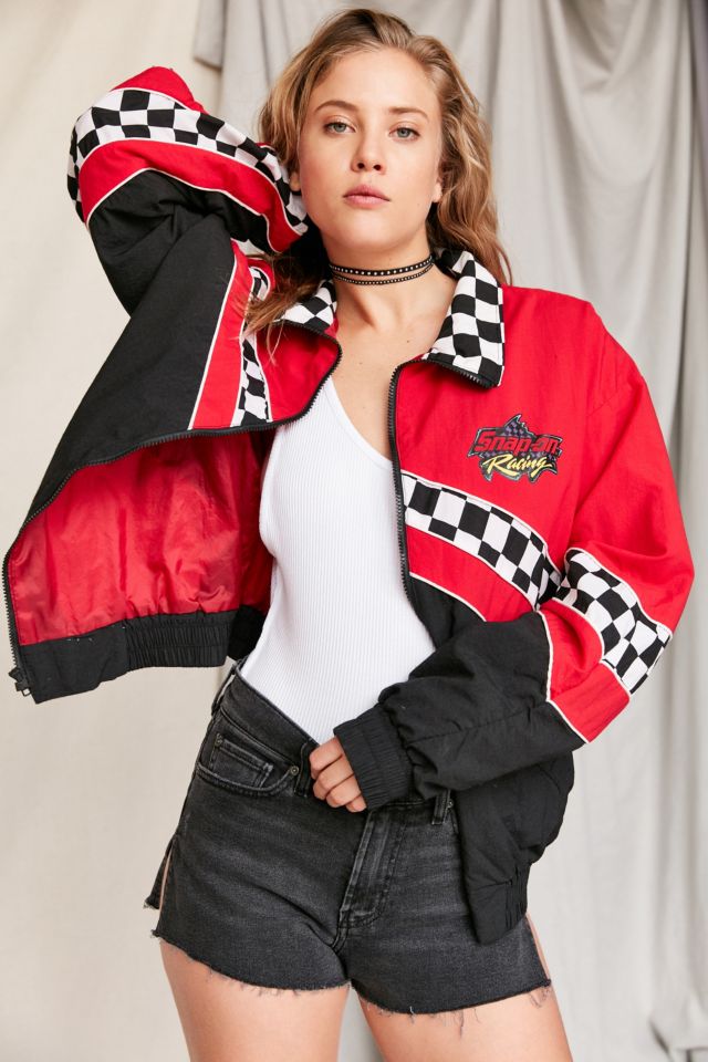 Vintage Snap-On Racing Checkered Windbreaker Jacket #1