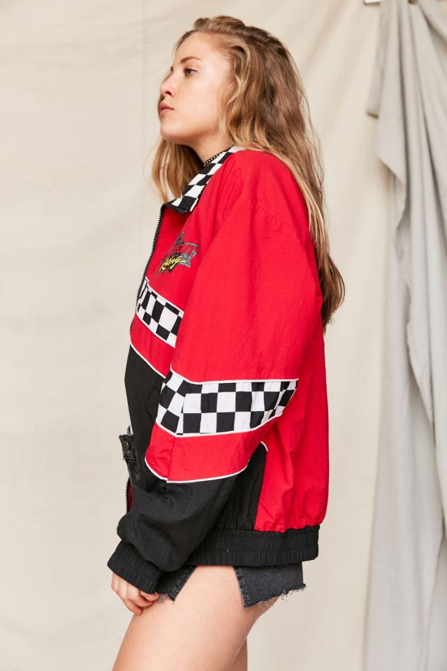 Vintage Snap-On Racing Checkered Windbreaker Jacket #4