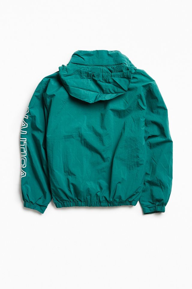 Blouson coupe-vent sport vintage style années 90 vert Kelly Nautica #1