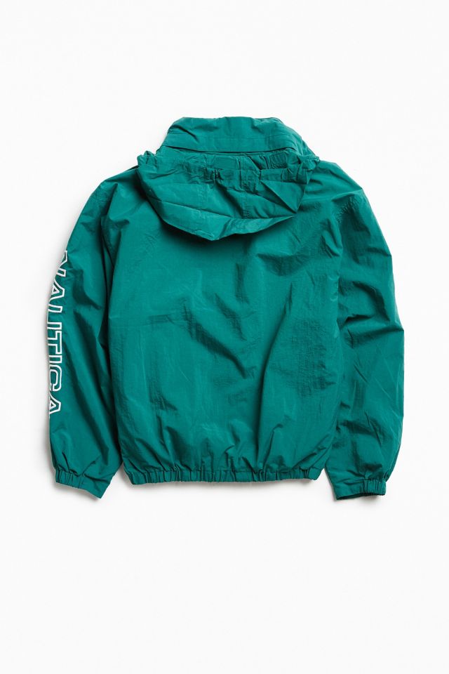 Vintage Nautica Kelly Green '90s Prep Sport Windbreaker Jacket