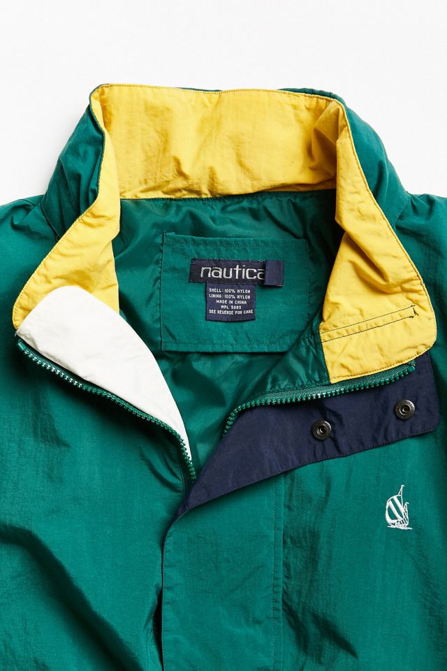 Blouson coupe-vent sport vintage style années 90 vert Kelly Nautica #2