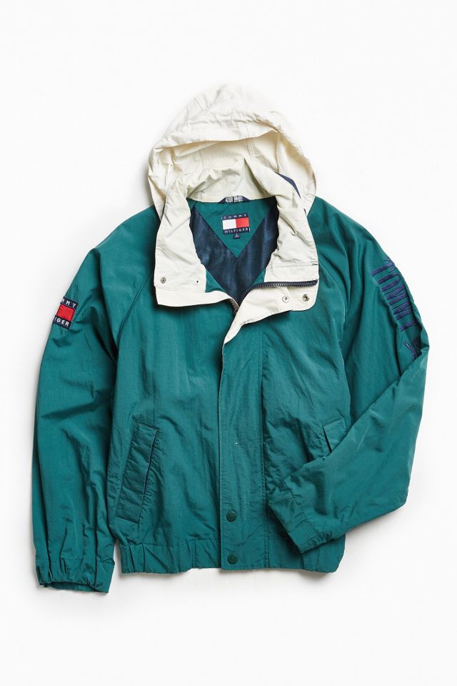 Vintage Tommy Hilfiger Green '90s Prep Sport Windbreaker Jacket