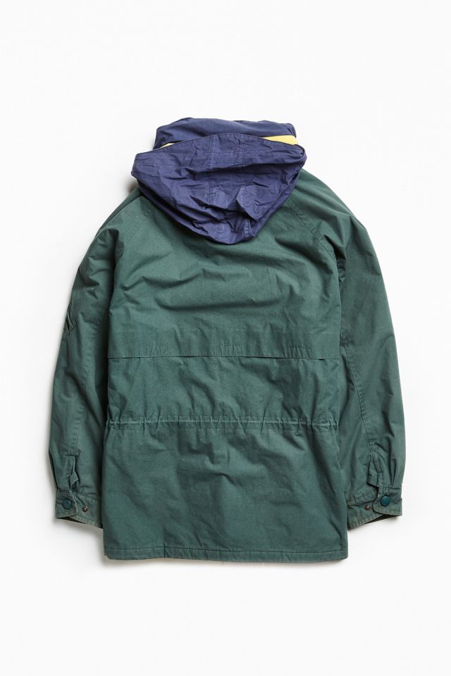 Vintage Nautica Green + Yellow '90s Prep Sport Windbreaker