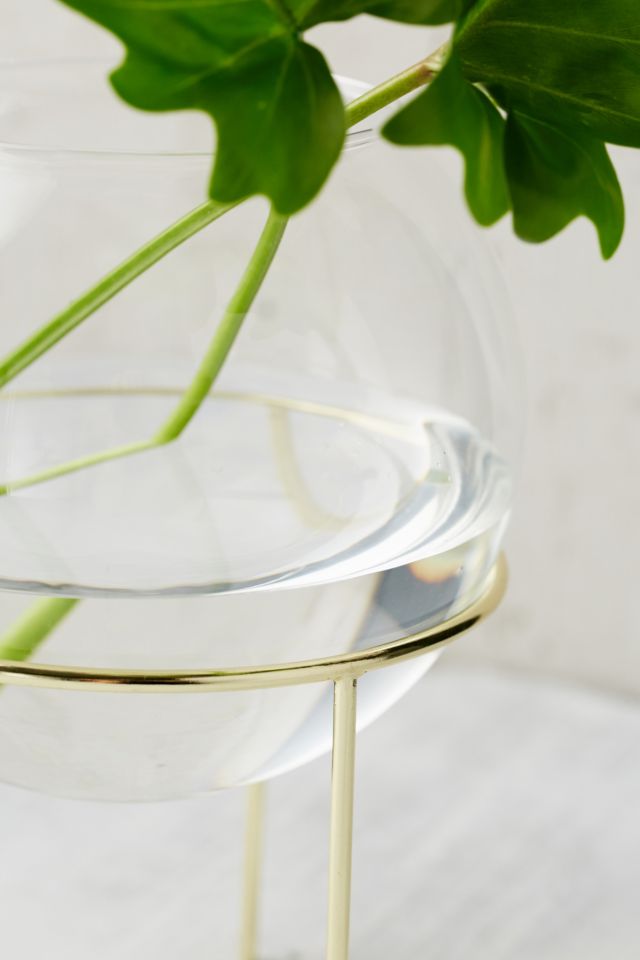 Ida Glass Globe Planter + Tripod Stand #1