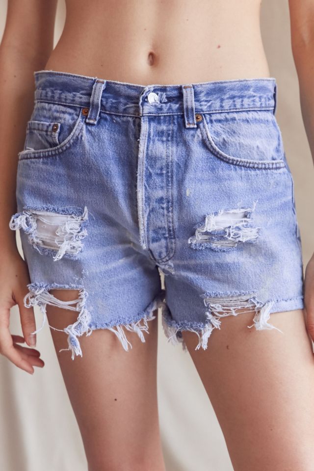 Urban Renewal Recycled Levi's Destroyed Denim Short #5