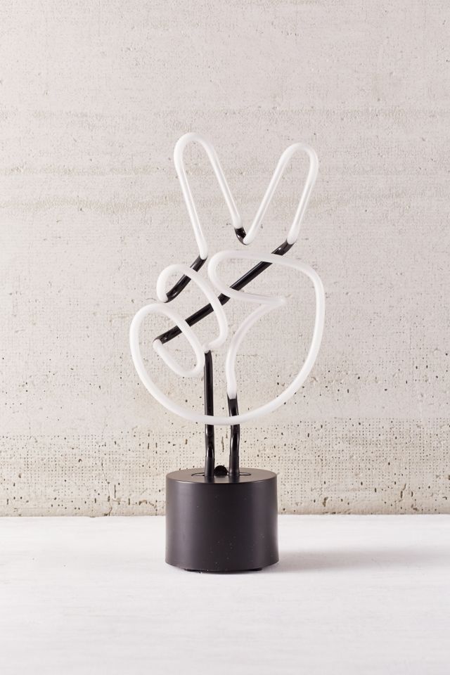 Lampe de table symbole de la paix au néon #2