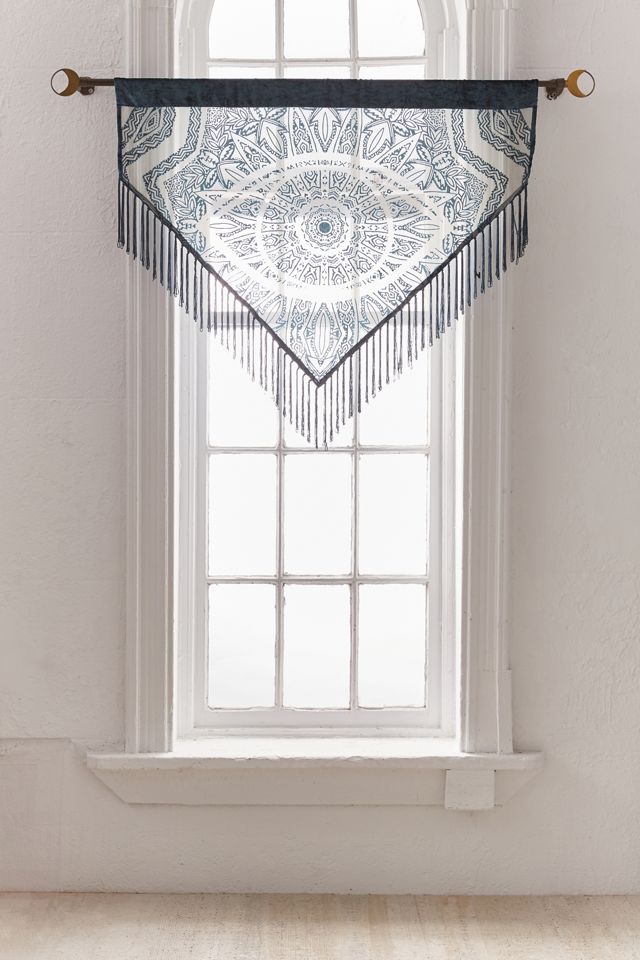 Eye Burnout Velvet Window Valance | Urban Outfitters