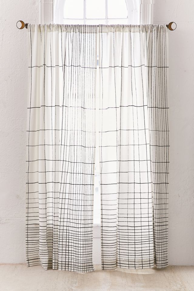 Gradient Grid Window Curtain | Urban Outfitters