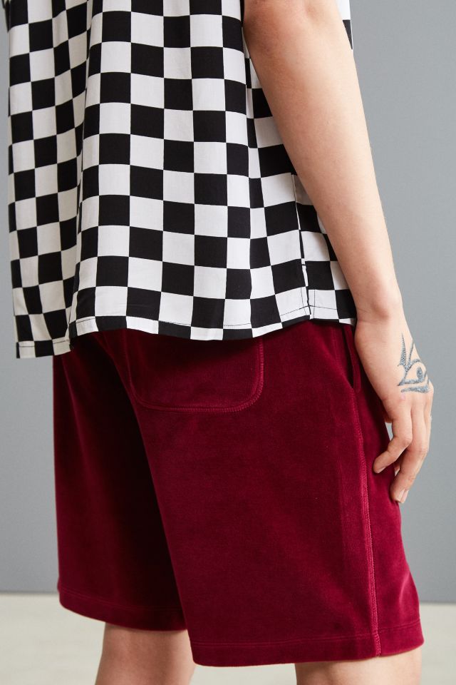 UO Checkered Rayon Short Sleeve Button-Down Shirt #2
