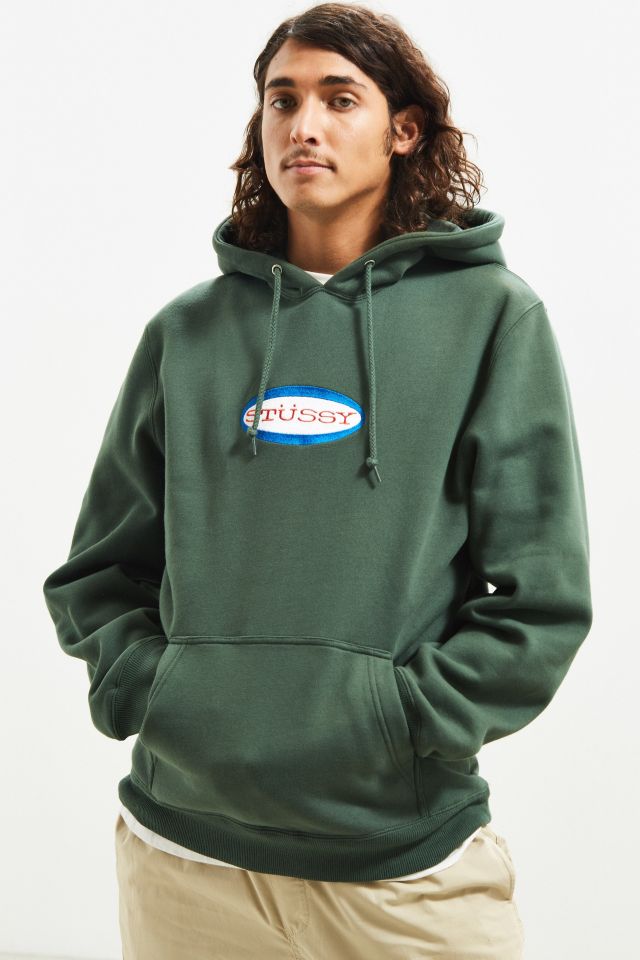 Stussy green hoodie on sale