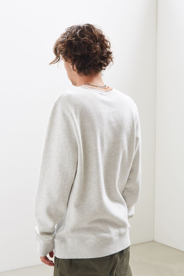 Stussy Contrast Collar Embroidered Crew Neck Sweatshirt #3