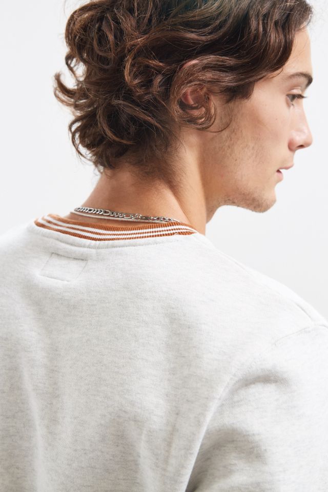 Stussy Contrast Collar Embroidered Crew Neck Sweatshirt #4