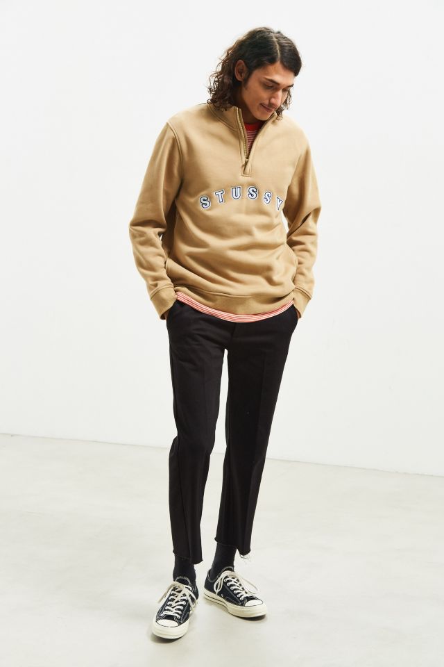 Stussy Embroidered Logo Quarter-Zip Mock Neck Sweatshirt #5