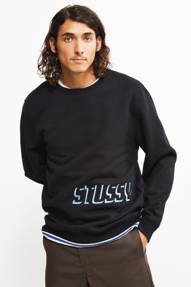 Stussy Embroidered Shadow Applique Crew Neck Sweatshirt