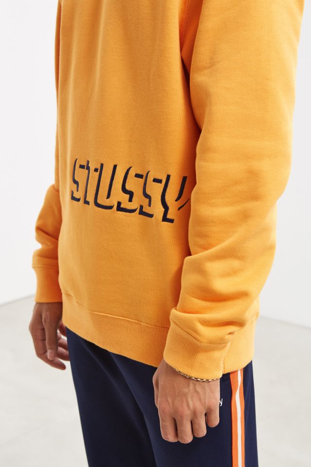 Stussy Embroidered Shadow Applique Apricot Crew Neck Sweatshirt #3