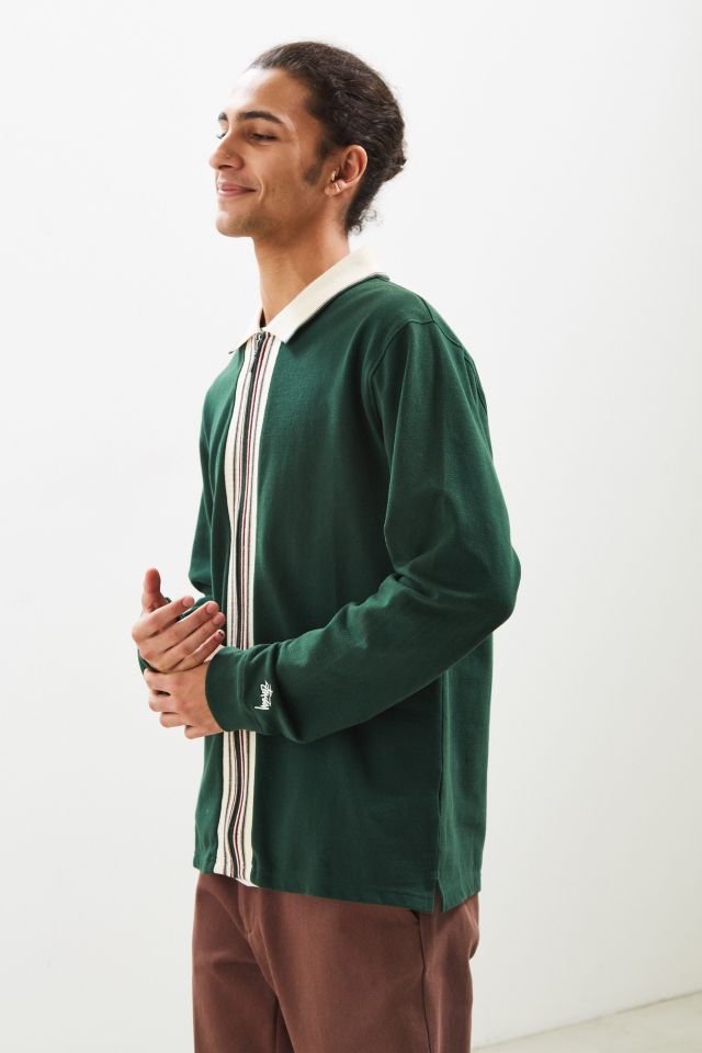 Stussy Full-Zip Long Sleeve Polo Shirt | Urban Outfitters