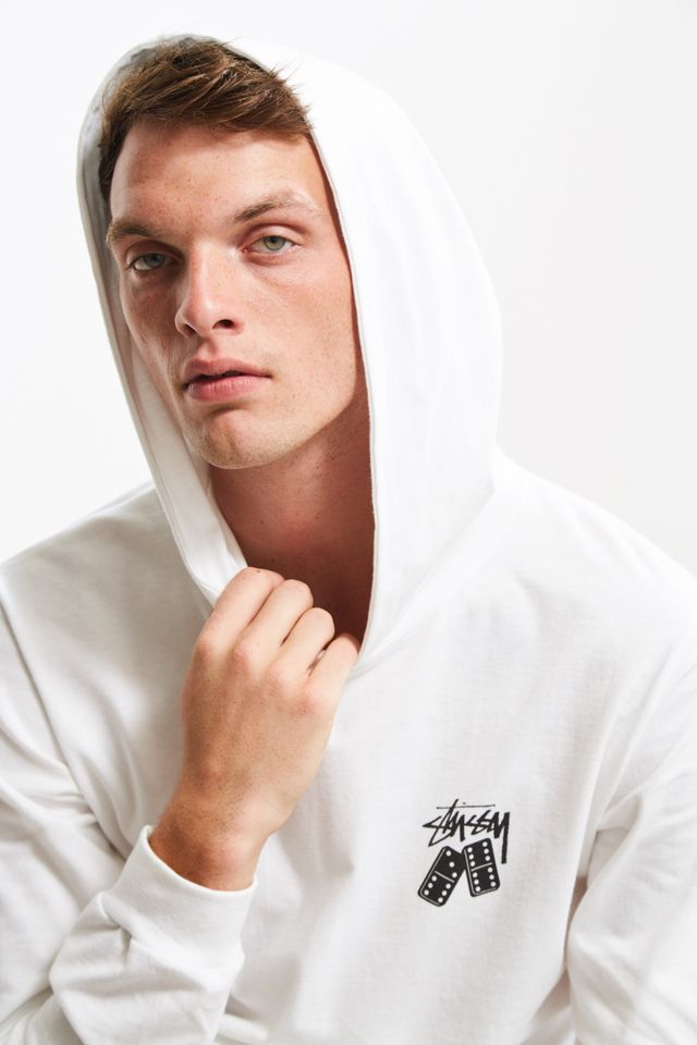 Stussy Dominos Hooded Long Sleeve Tee | Urban Outfitters