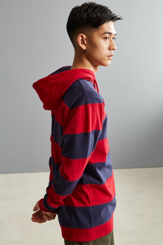 Stussy Stripe Embroidered Hooded Rugby Shirt #3