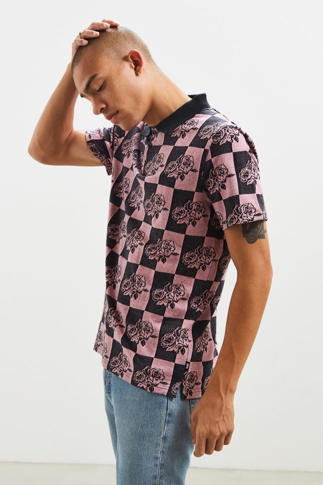 Stussy Rose Blocked Jacquard Polo Shirt | Urban Outfitters