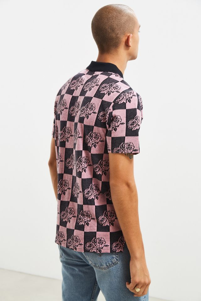 Stussy Rose Blocked Jacquard Polo Shirt | Urban Outfitters