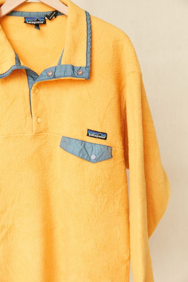 Vintage Patagonia Yellow Fleece Pullover Jacket #5