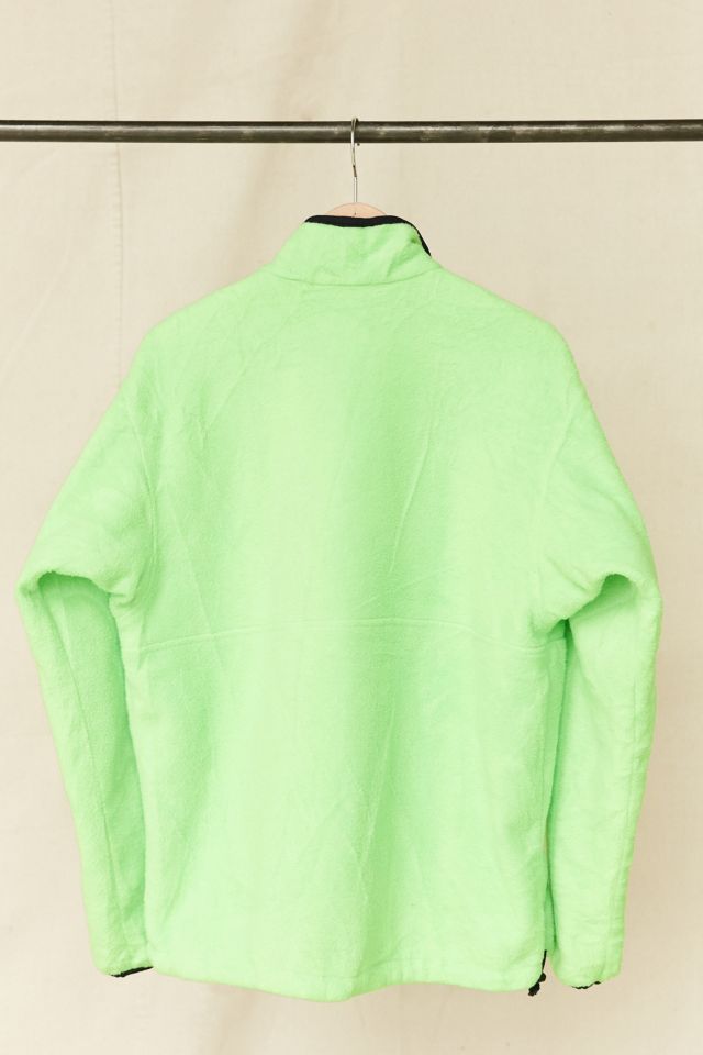 Vintage Patagonia Lime Green Fleece Pullover Jacket #4