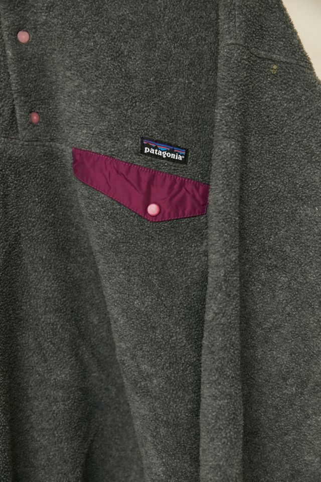 Vintage Patagonia Charcoal Fleece Pullover Jacket #1