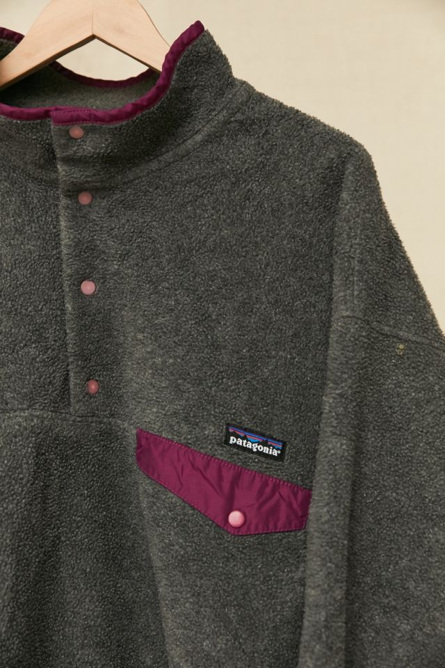 Vintage Patagonia Charcoal Fleece Pullover Jacket #4
