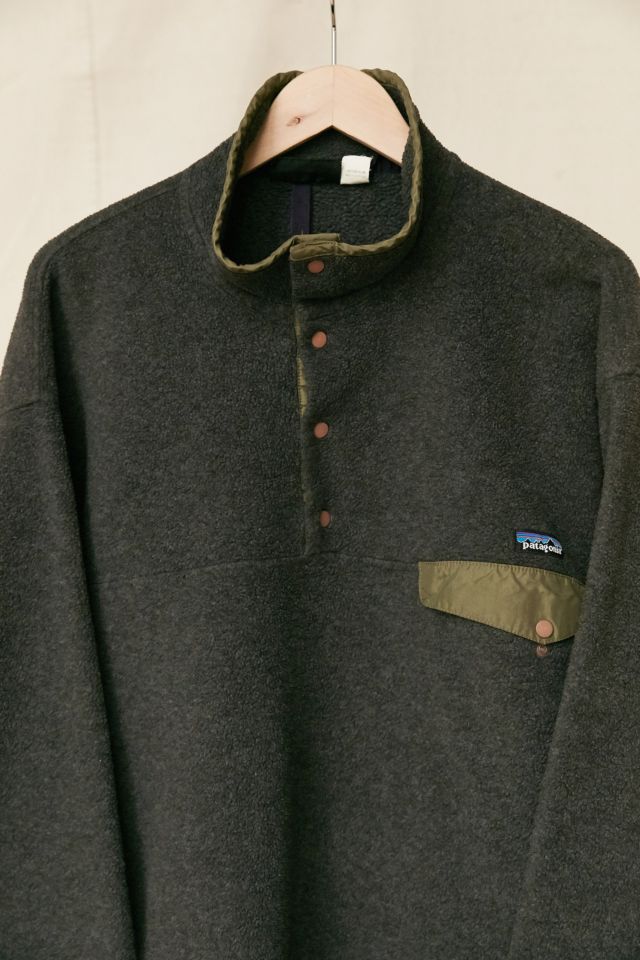 Vintage Patagonia Charcoal Fleece Pullover Jacket #1