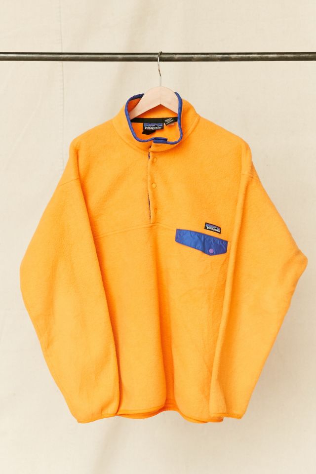 Vintage Patagonia Orange Fleece Pullover Jacket | Urban Outfitters