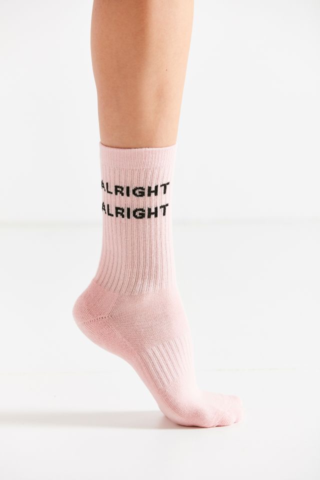 Out From Under Verbiage Ribbed Gym Sock #1