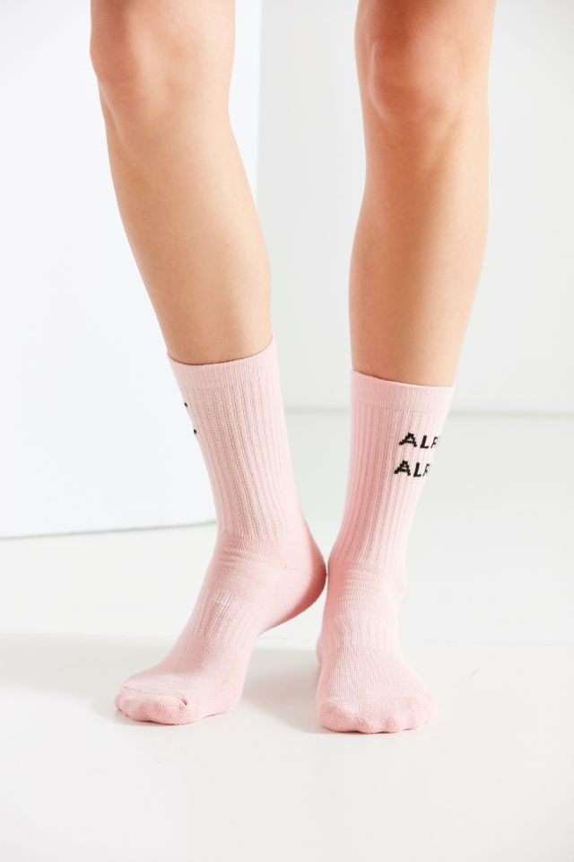 Out From Under Verbiage Ribbed Gym Sock #2