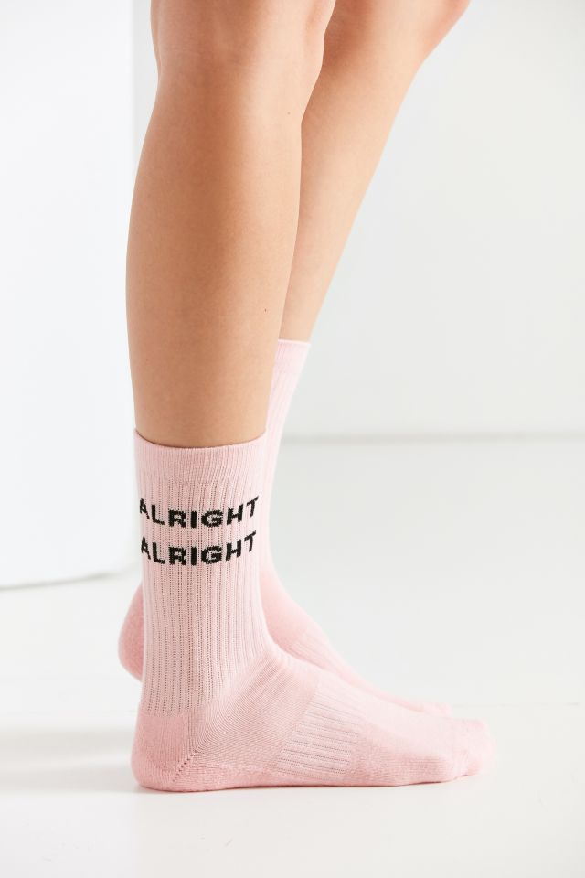 Out From Under Verbiage Ribbed Gym Sock #3