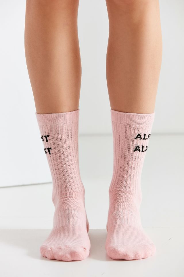 Out From Under Verbiage Ribbed Gym Sock #4