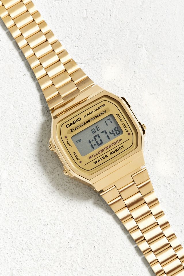 foder Æble Kunstig Casio Vintage Gold Digital Watch | Urban Outfitters