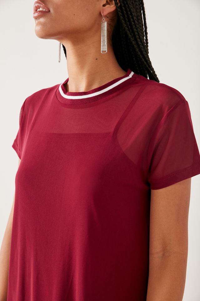 Silence + Noise Athletic Mesh T-Shirt Dress #3
