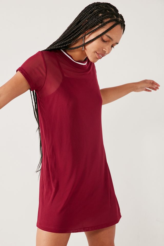 Silence + Noise Athletic Mesh T-Shirt Dress #4