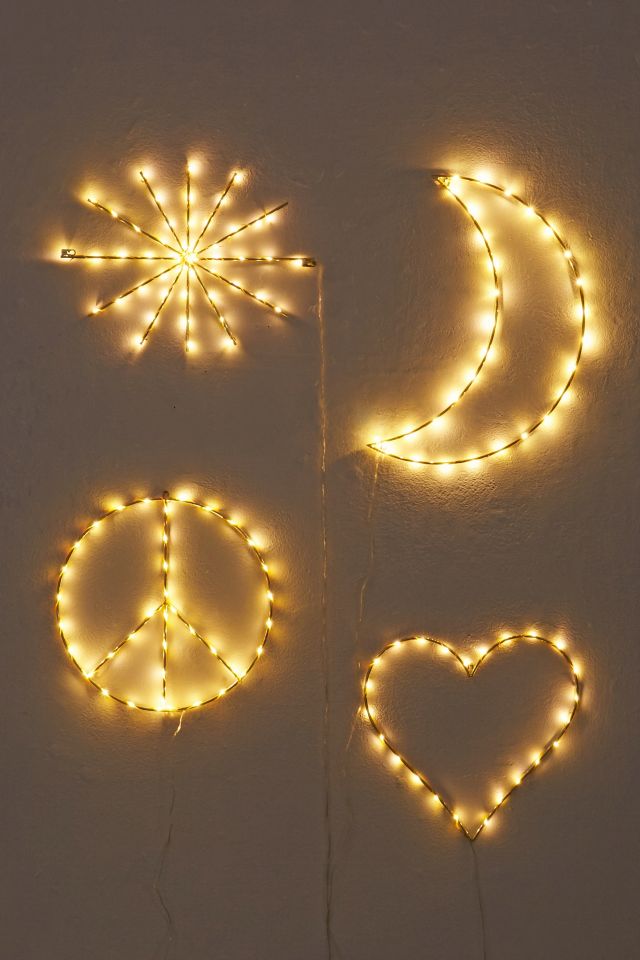 Sculpture de symbole de la paix illuminé #3