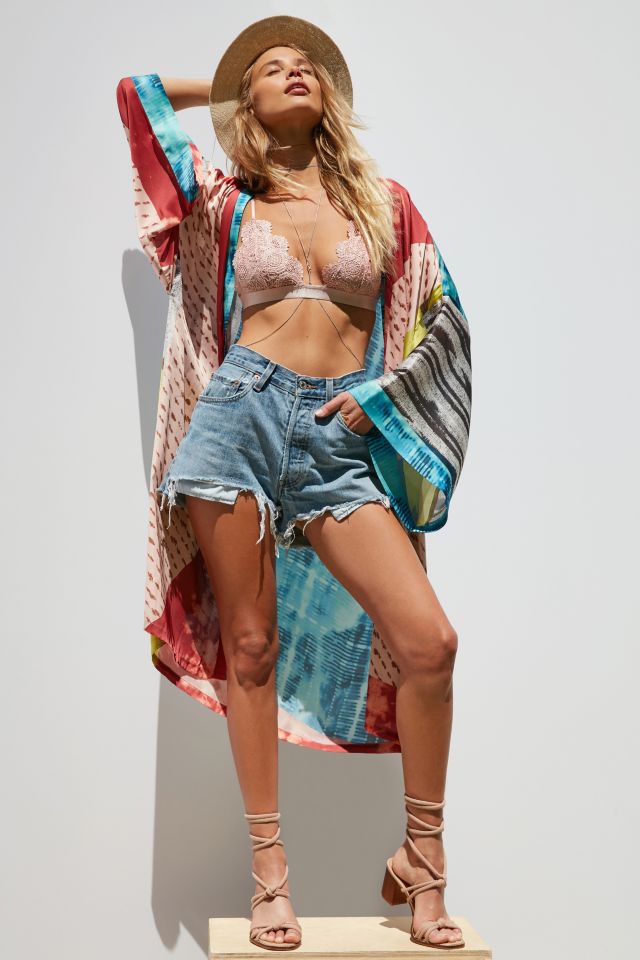 Ecote Antique Printed Kimono Jacket #1