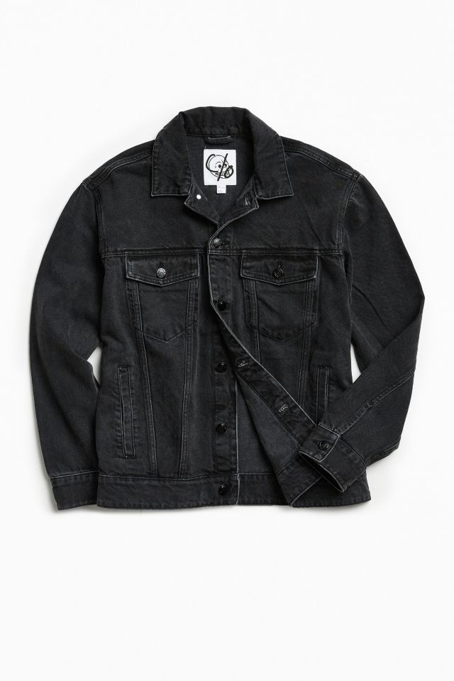 Antibiotica Consulaat steen Cheap Monday Care Of Washed Black Denim Trucker Jacket | Urban Outfitters