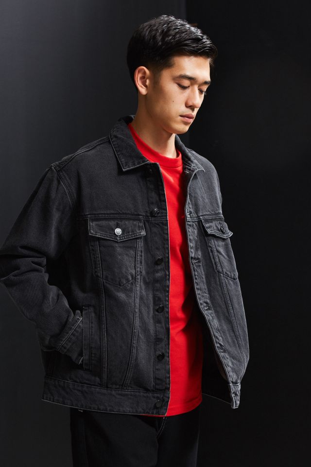 Cheap Monday Care Of Washed Black Denim Trucker Jacket #1