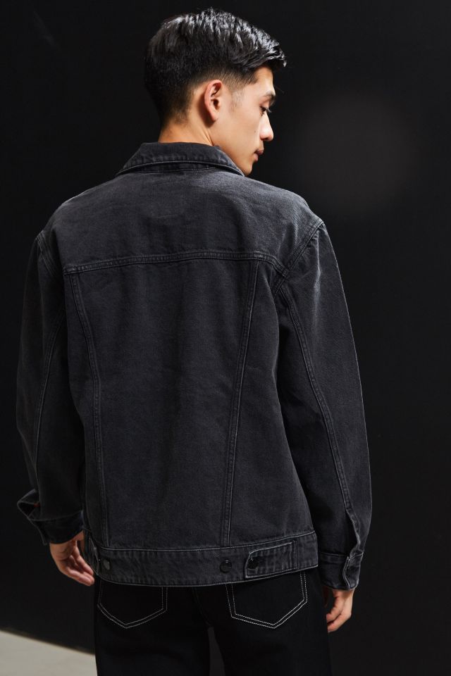 Cheap Monday Care Of Washed Black Denim Trucker Jacket #3