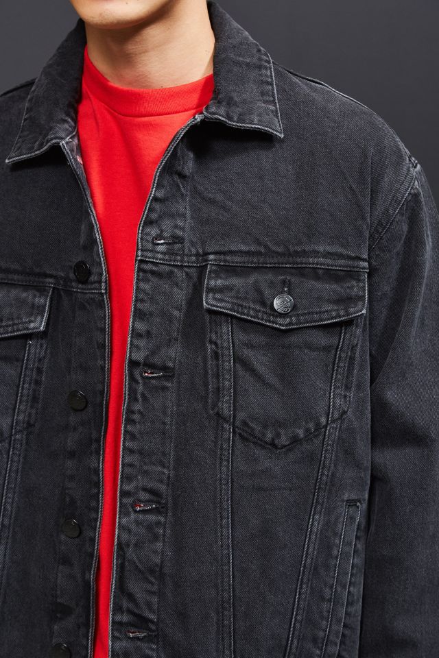 Cheap Monday Care Of Washed Black Denim Trucker Jacket #4
