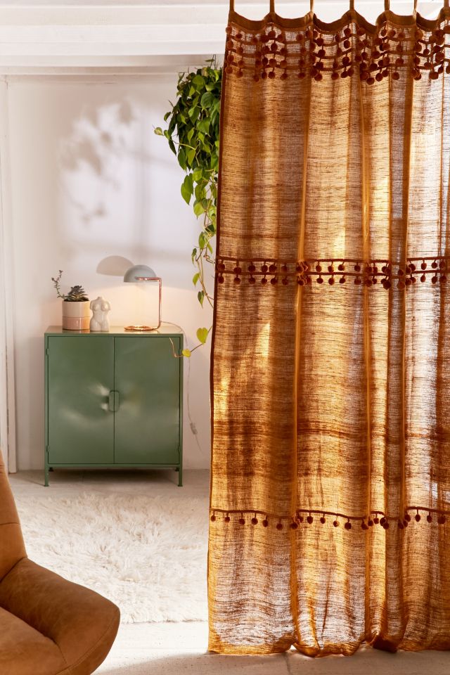 Averi Pompom Gauze Window Curtain #1