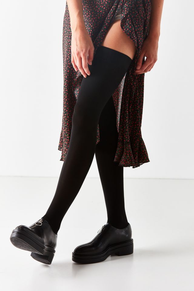 Out From Under Basic Nylon Thigh High Sock #2