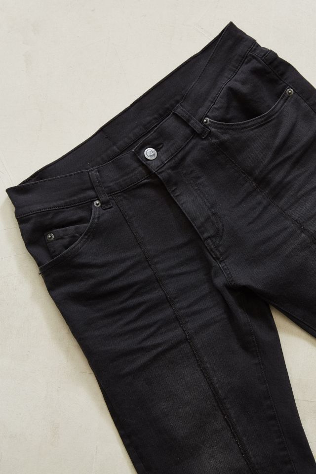 Jeans torsadé étroit ajusté noir à empiècements Cheap Monday #1